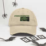 Load image into Gallery viewer, Yoda Distressed Dad Hat
