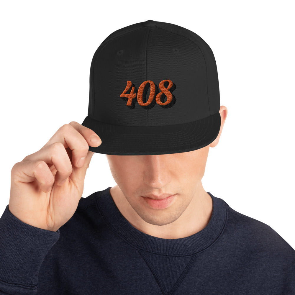 408 Black Yupoong Snapback Hat