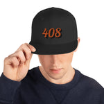 Load image into Gallery viewer, 408 Black Yupoong Snapback Hat
