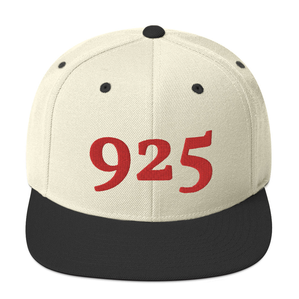 925 Black n red no shadow Yupoong Snapback Hat