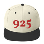 Load image into Gallery viewer, 925 Black n red no shadow Yupoong Snapback Hat
