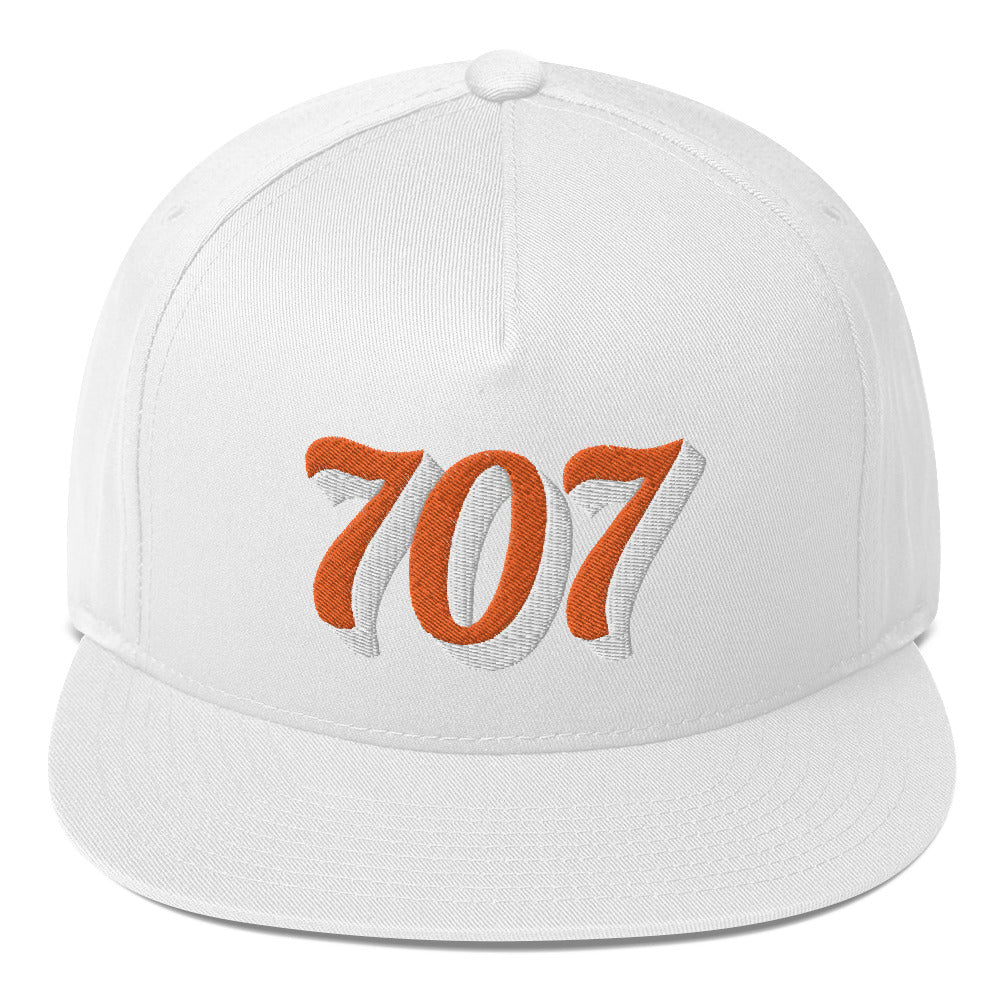 707 White Otto Flat Bill Cap