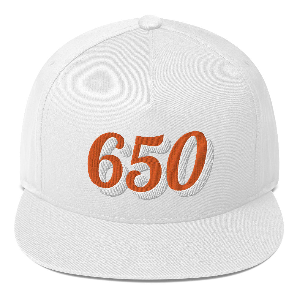 650 White Otto Flat Bill Cap