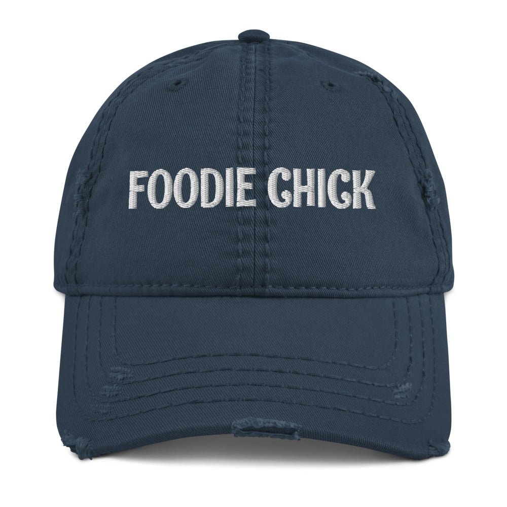 Foodie Chick Distressed Dad Hat