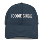 Load image into Gallery viewer, Foodie Chick Distressed Dad Hat
