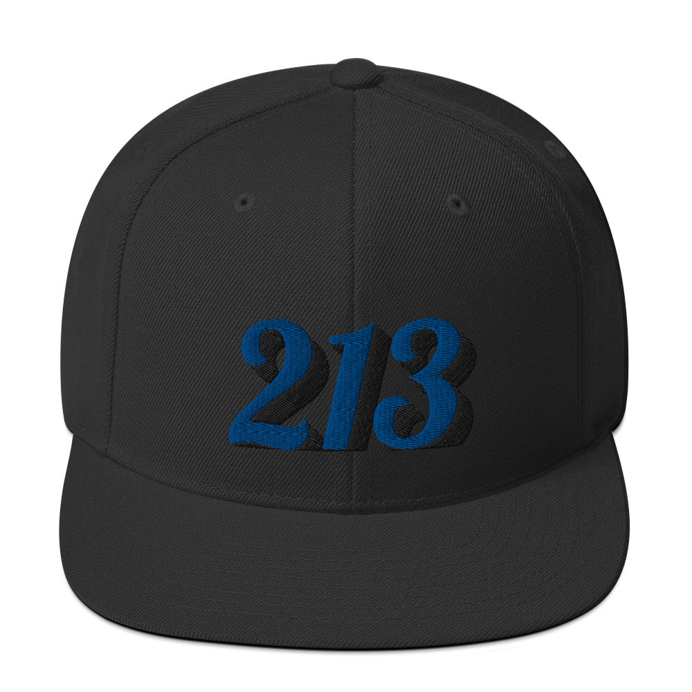 213 Black Yupoong Snapback Hat