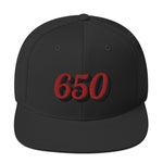 Load image into Gallery viewer, 650 Black Yupoong Snapback Hat
