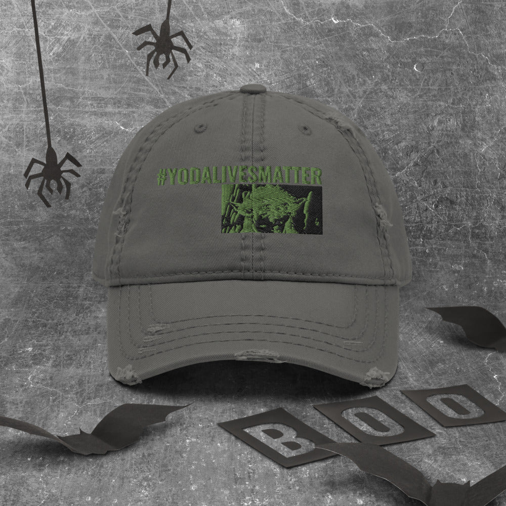 Yoda Distressed Dad Hat