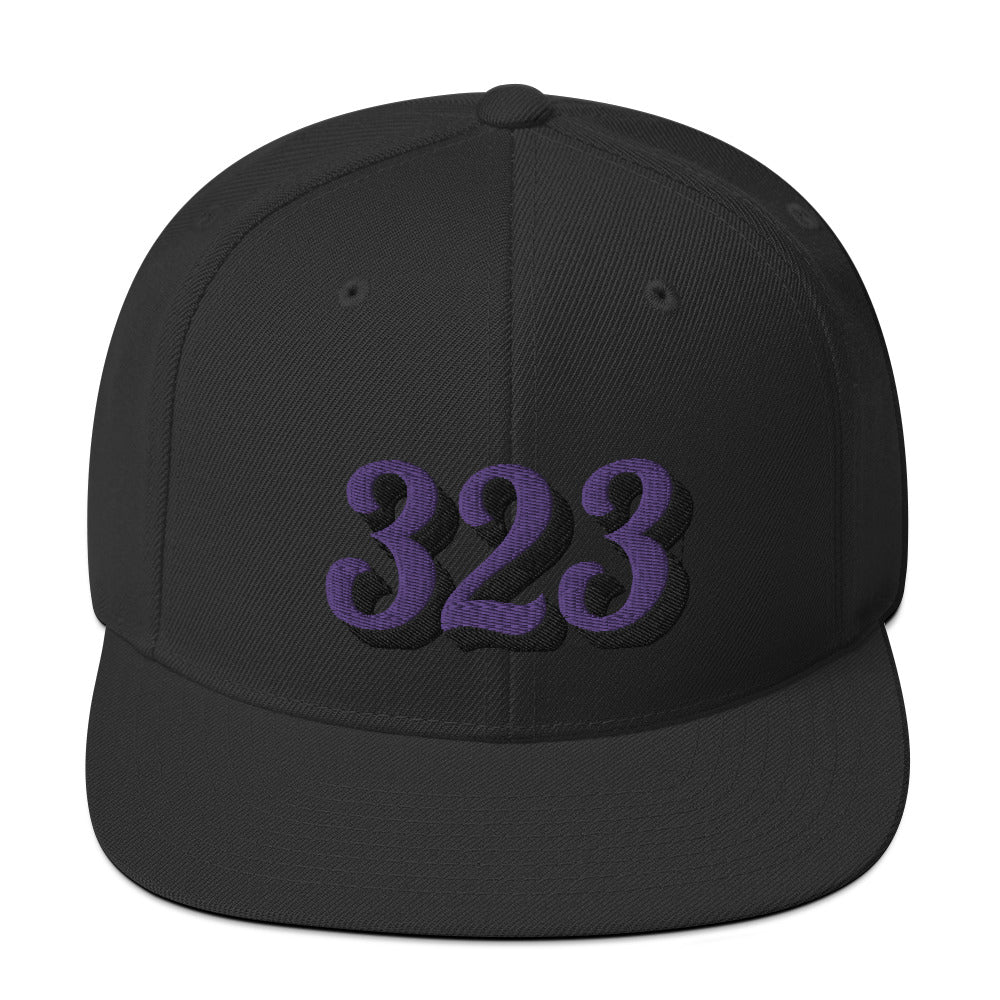 323 Black Yupoon Snapback Hat