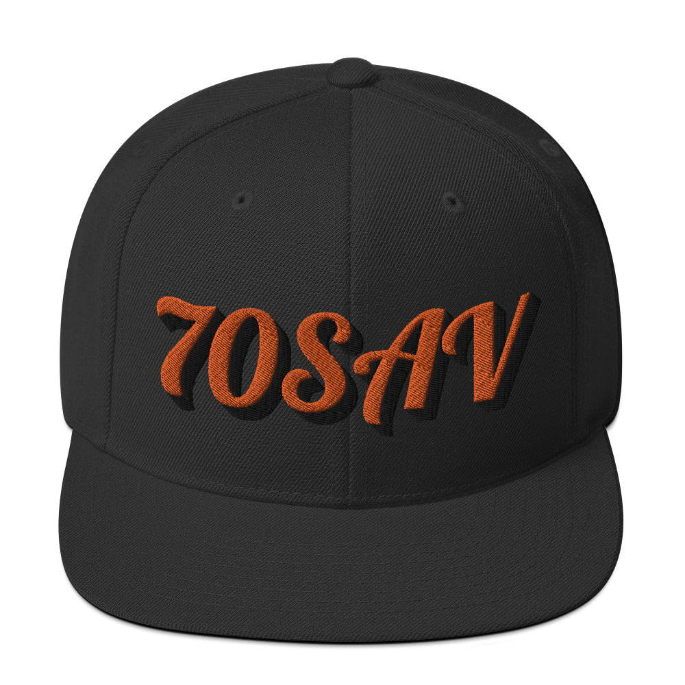 70sav Black Yupoong Snapback