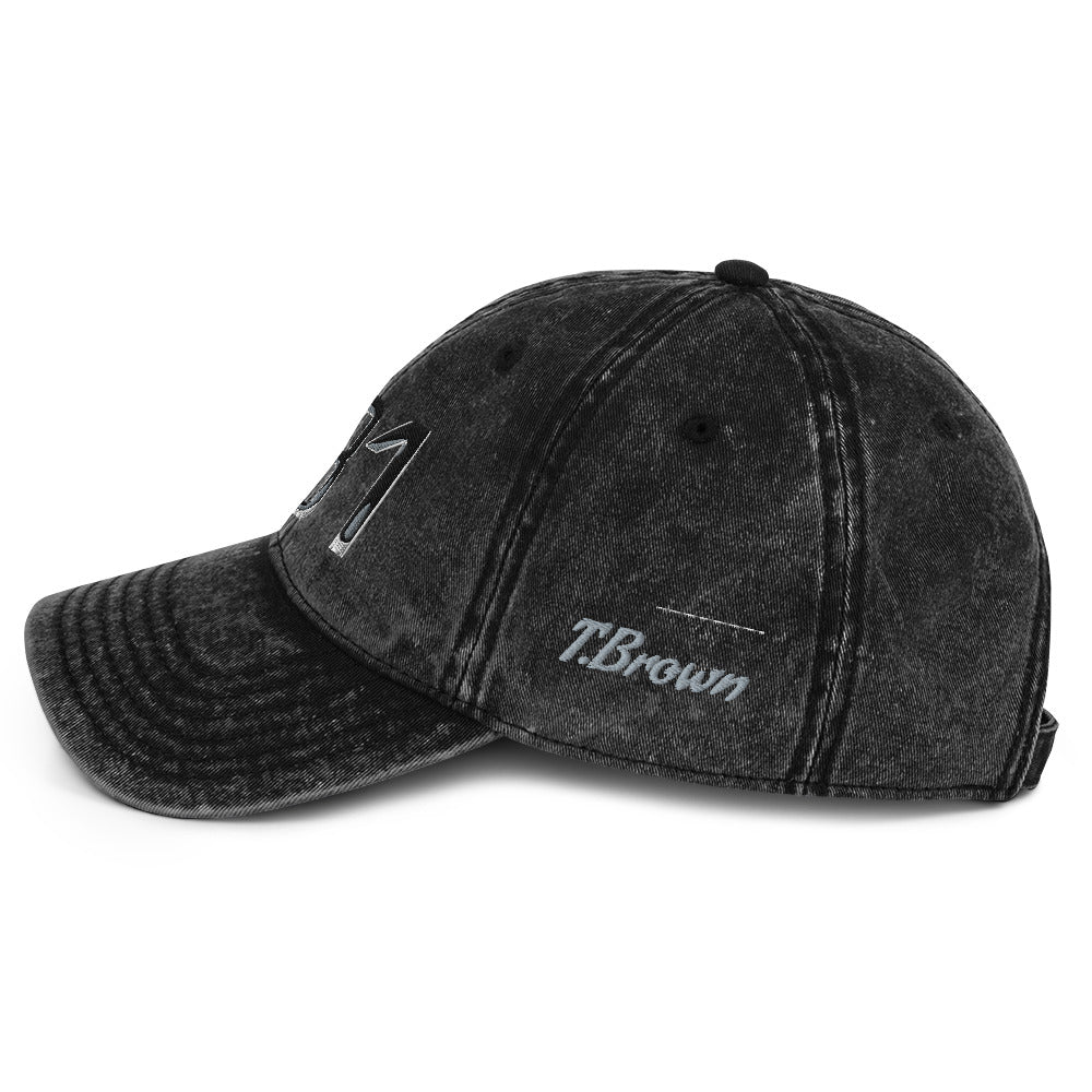 T Brown Vintage Cotton Twill Cap