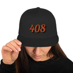 Load image into Gallery viewer, 408 Black Yupoong Snapback Hat
